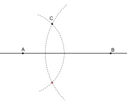 Symétrique d'un point par rapport à une droite. Source : http://data.abuledu.org/URI/50c4f554-symetrique-d-un-point-par-rapport-a-une-droite