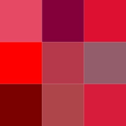 Teintes de rouge. Source : http://data.abuledu.org/URI/50c4edb6-teintes-de-rouge