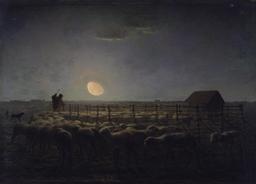 Troupeau de moutons au clair de lune. Source : http://data.abuledu.org/URI/52002138-troupeau-de-moutons-au-clair-de-lune