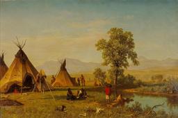 Village Sioux près de Fort Laramie. Source : http://data.abuledu.org/URI/53562c68-village-sioux-pres-de-fort-laramie