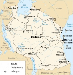 Voies de communication en Tanzanie. Source : http://data.abuledu.org/URI/52d6da02-voies-de-communication-en-tanzanie