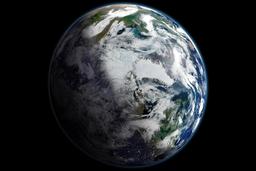 Vue-satellite de l'Arctique. Source : http://data.abuledu.org/URI/59229dd3-vue-satellite-de-l-arctique