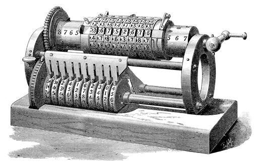 Machine présentée en public lors de l'exposition de 1876 de Philadelphie aux États-Unis.