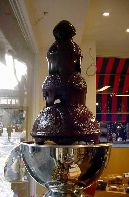Fontaine à chocolat à Bruxelles