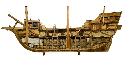 Maquette de navire marchand du XVIIème siècle
