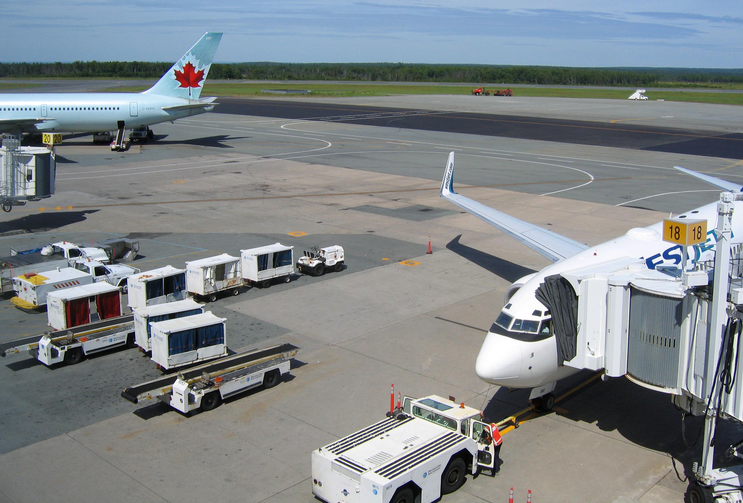 Aéroport d'Halifax au Canada.