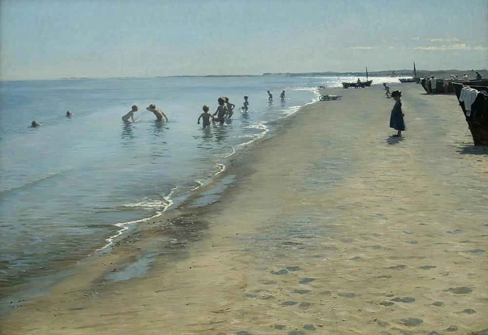 Jour d'été sur la plage de Skagen, 1884, par le peintre danois Peder Severin Krøyer (1851-1909).
